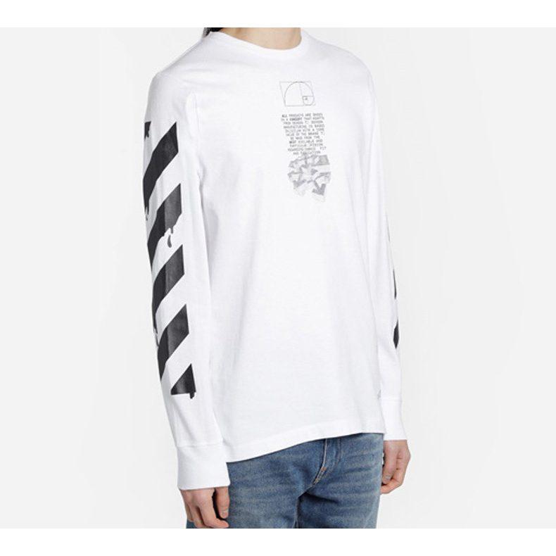 T-shirt in Cotone con Stampa Arrows Dripping OFF WHITE OMAB001R201850050110