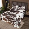 Cowhide Coverlet Set Farm Animal Fur Bedspread Queen/Full for Boy Girl Bedroom 2/3 Pcs Western Rustic Cowboy Farmhouse Quilt Set