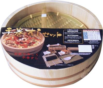 Ichihara Woodworks Sushi Sushi Oke Priemer 27 cm x Výška Béžová Ručne Valcovaná Súprava, (27 cm, Kapacita 3 go), P-Hoop, 8,2 cm,