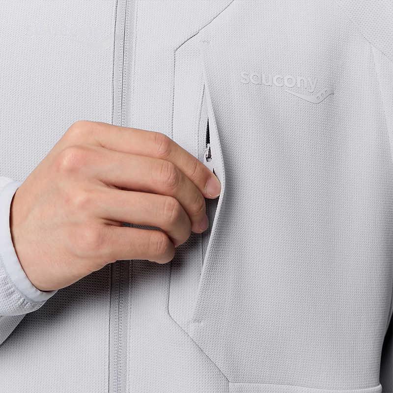 SAUCONY Urban Commuting Loose Knit Jacket Men Jackets Premium-Gray SC2240187A-GR65