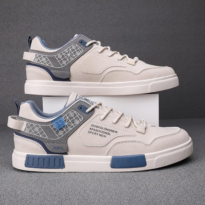 

Модные повседневные кожаные вулканизированные туфли мужские, хорошее качество, большие размеры, кроссовки для ходьбы, мужские повседневные туфли, большой размер 47, кроссовки мужские 47 бежевый/синий