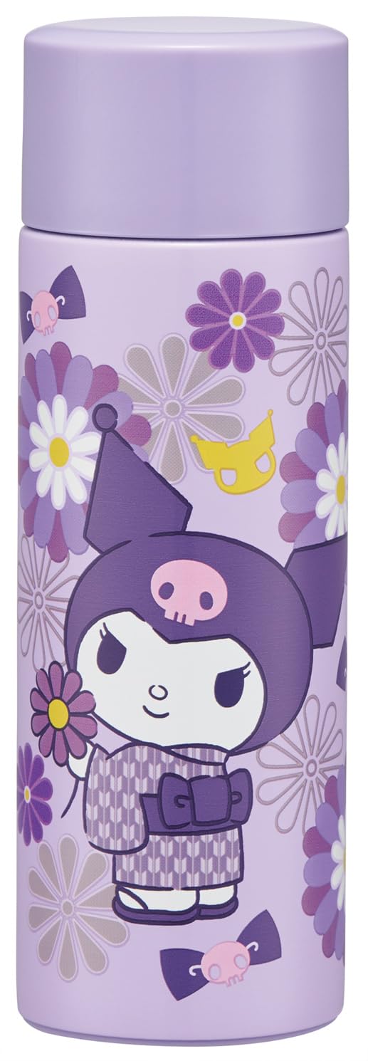 Skater Direct Drink Mug Bottle Mini Stainless Steel Water Bottle Portable Mug 120ml Small Capacity Insulated Vacuum Structure Sanrio Kuromi
