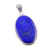 Natural Lapis Lazuli Gemstone 925 Solid Sterling Silver Gift Pendant 2.25" b3Y61