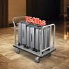 Carrello portabagagli per hotel, carrello a piattaforma da 750 libbre con telaio anteriore rimovibile