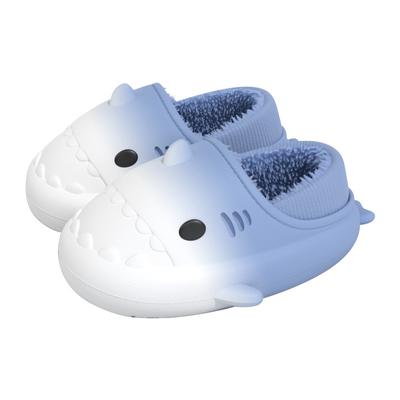 Pantofole di Peluche a Forma di Squalo per Donna Uomo Inverno Calde Pantofole di Cotone Cartone Animato Coppia Antiscivolo Impermeabili Scarpe da Casa per Esterno