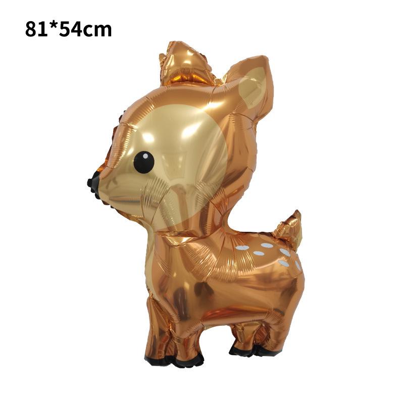 Cartoon Forest Animal Balloons: Hedgehog, Raccoon, Squirrel, Rabbit - Jungle Party Foil Decorations