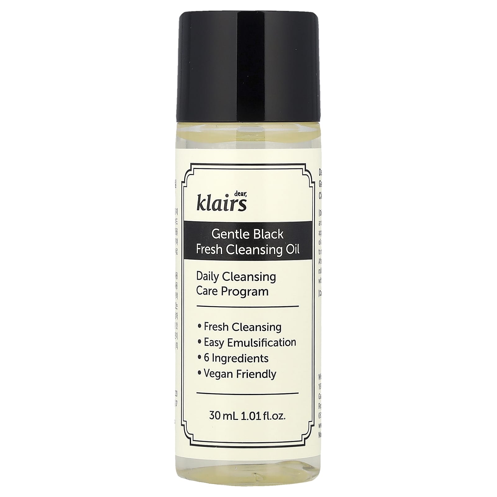

Klairs, Gentle Black Fresh Cleansing Oil, 30Ml (1.01Fl Oz)