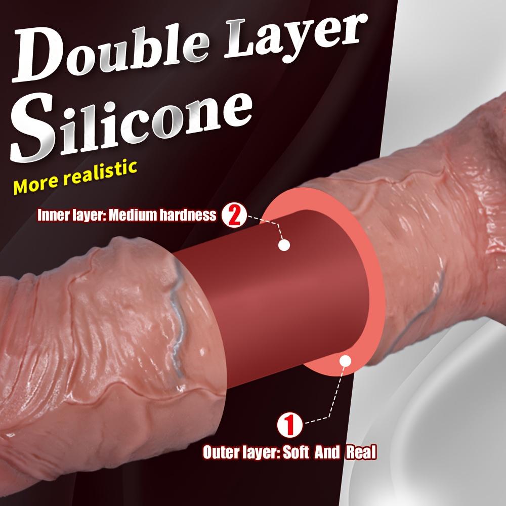 10.43" Large Thick Realistic Silicone Dildo, Soft Skin Feel Giant Penis Toy for G-Spot & Anal Stimulation, Flexible Couples Toy