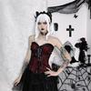 Ladies Lace Pattern Strapless Vest Elastic Rope Corset with Adjust Rope Universal Women Banquet Dress Shirt Coat Corset