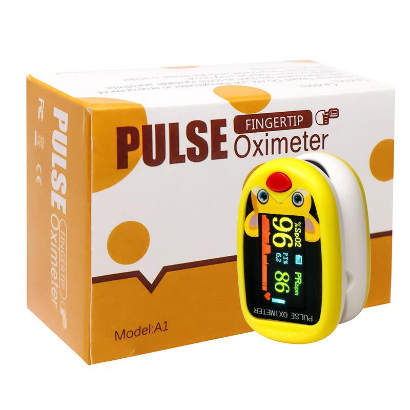 Rechargeable Children's OLED Pulse Oximeter Clip: Measures Blood Oxygen & Heart Rate