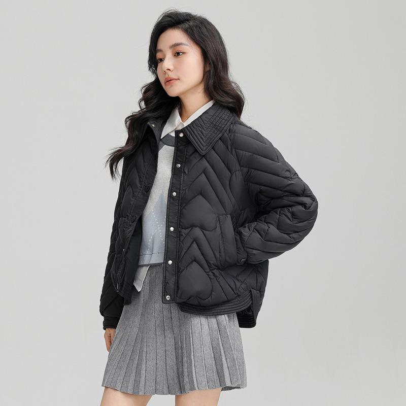 New Lapel Short Cotton Coat Women's Thickened Shirt Collar Loose Versatile Cotton Coat Women's