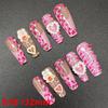 Glossy Hand Paint Thickness Acrylic Handmade Nail Sets 10PCS Multicolor Luxurious Gorgeous UV Gel Carved Artificial Manicure Art