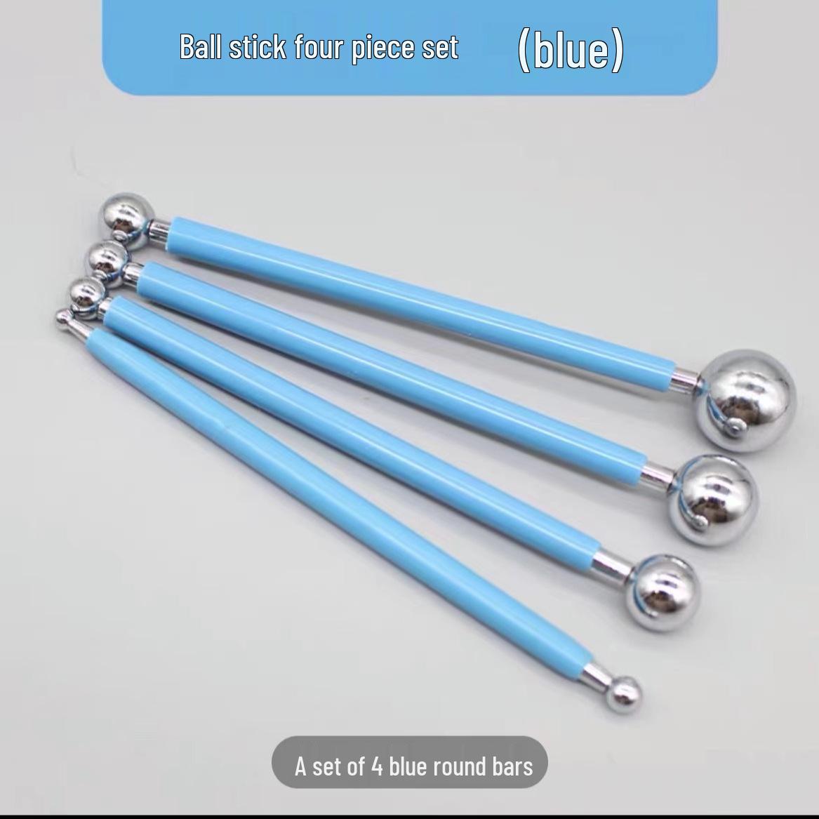 Ultra-Light Resin Clay & Stainless Steel Round Rod 4-Piece Figure Making Tool Set