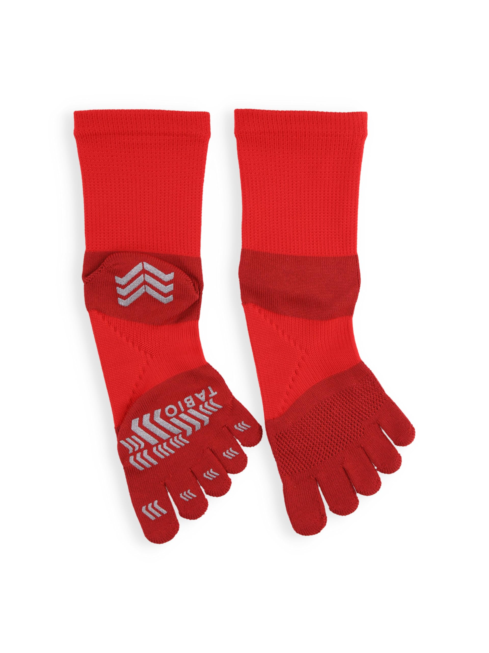 

Tabio Racing Run Crew Socks Made in Web Exclusive Five-Toe (Size L), 27.0-29.0cm, Japan, Red,