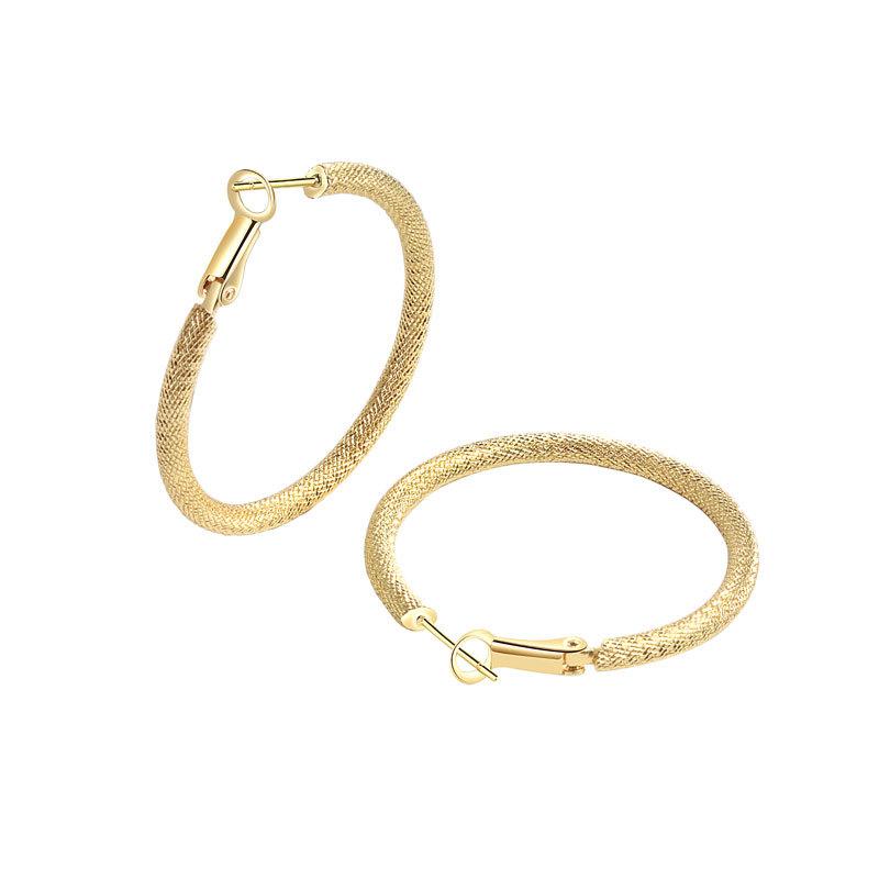 Exaggerated Metal Minimalist Geometric Hoop Earrings Fashionable High End Large Earrings For Women