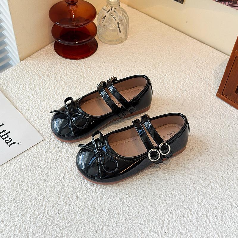Sweet Flat Soft Sole Low Cut Mary Jane Leather Shoes For Little Girls