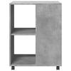 Side Table with Casters Concrete Grey 55x60x78 cm Particleboard