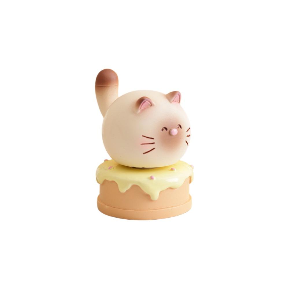 Exquisite Kitty Rotating Figurine Multicolor Table Ornament Cute Siamese Cat Statue  Car Ornaments