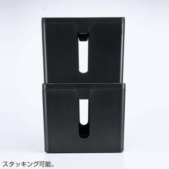 SANWA SUPPLY Cable Tap Storage & Box, Black, CB-BOXP2BK