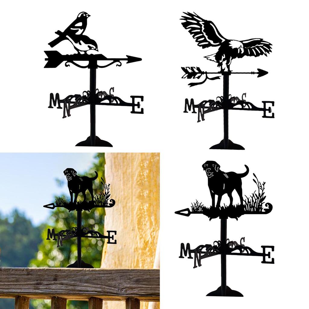 Weathervane Retro Silhouette Desktop Ornament Vintage Weathercock Wind Vane Weather Vane for Lawn Outside Yard Farm Courtyard