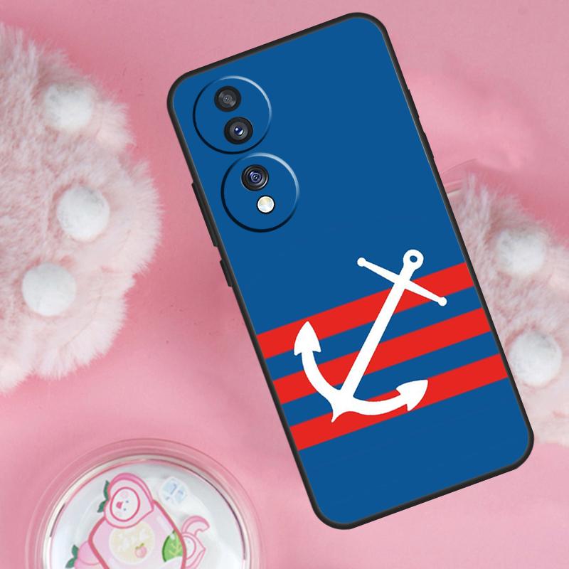 Nautical Anchor Boat Sea Case For Honor Magic 7 5 6 Lite Pro Honor 200 Pro 50 70 90 X9b X9a X8b X8a X8 X9 X9c Cover