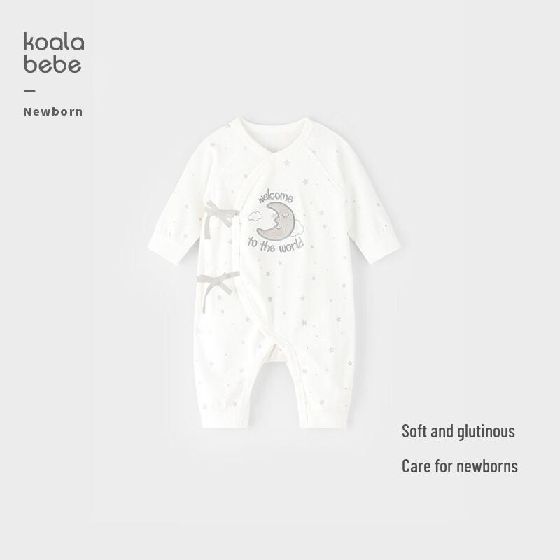 Newborn Moon Koala Soft Cotton Tie-Strap Romper 59cm