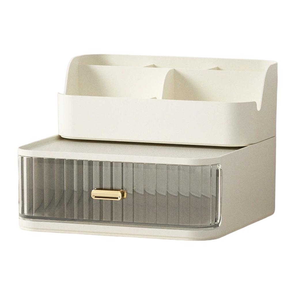 Drawer Style Stationery Cosmetic Organizer Plastic Storage Box For Office Dorm Desk
