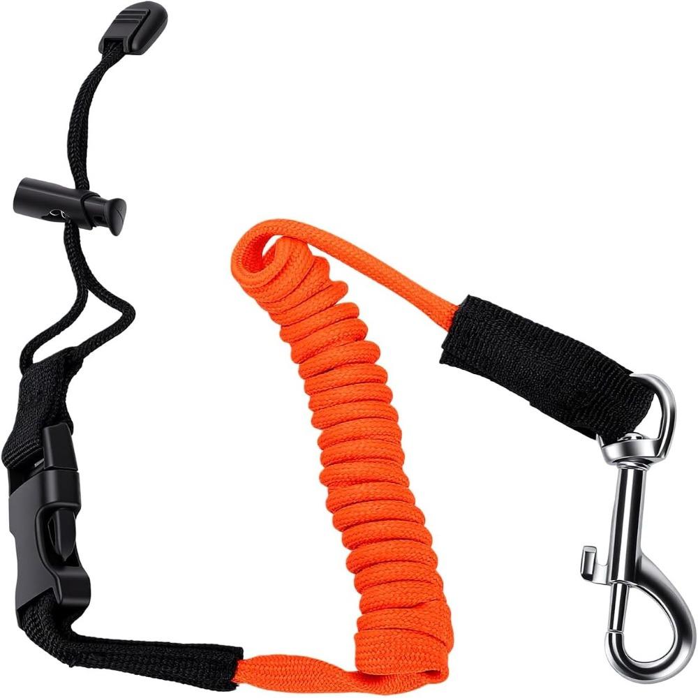 Shock Cord Kayak Paddle Leash with Ti Alloy Clip Kayak Tether  Outdoor Adventure