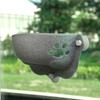 All-Season Semi-Enclosed Felt Cat Bed: Detachable Round Bed & Window Hammock