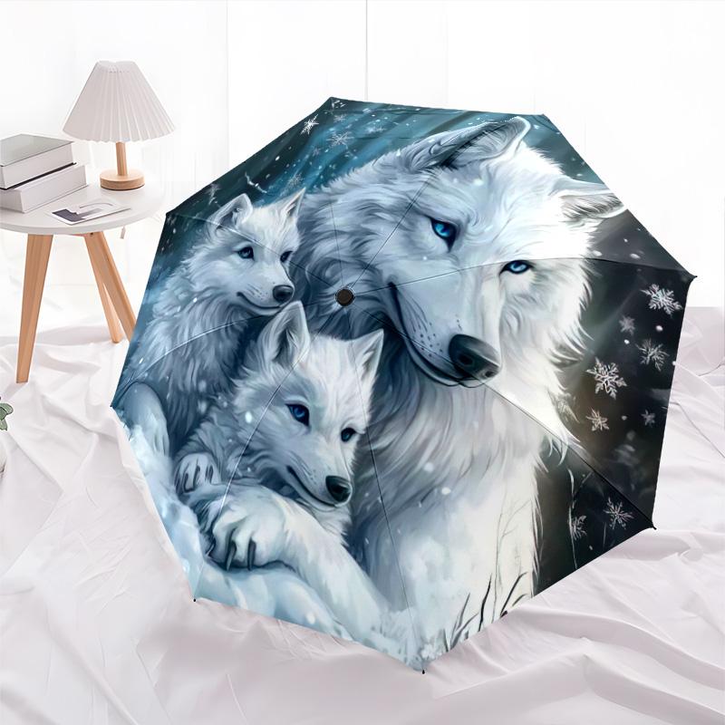 1pc animal Umbrella Portable Folding Umbrella Iron Frame Hole Bone Structure Outdoor Home Umbrella