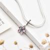 Pink Butterfly Cherry Blossom Flower Caterpillar Charm Enamel Bead fit Original Silver Bracelet Jewelry Accessories for Women