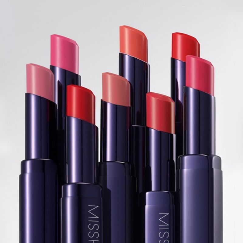 MISSHA Dewy Rouge Lipstick Moisturizing Glossy Lipstick Long Lasting Hydrating Korean Lip Makeup 3.3g
