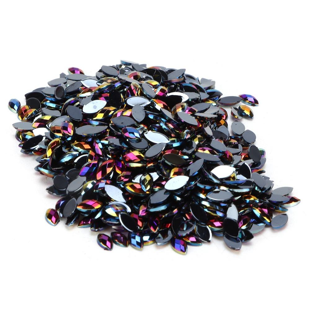 1000PCS Flatback Flatback Rhinestones AB Glass Rhinestones  Handicraft Decoration