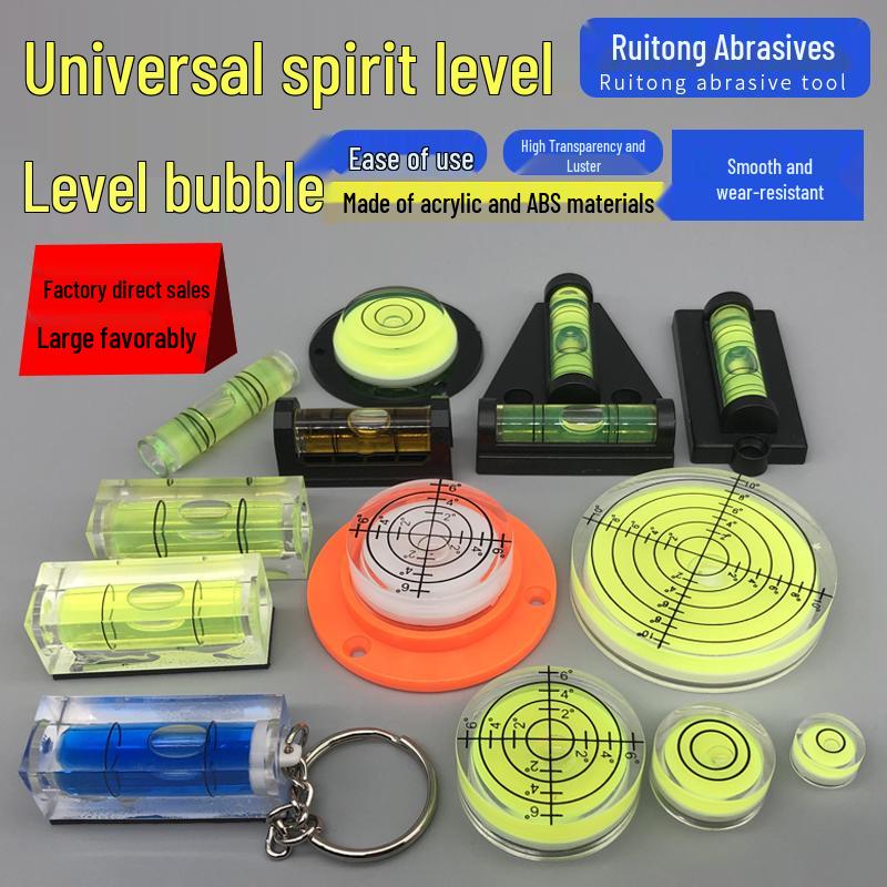 High-Precision Mini Magnetic Green Spirit Level Cylindrical Green Bubble (4 pcs)