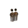Silver Needle Diamond Round Portrait Tassel Earrings European and American Retro Temperament Earrings High-end Versatile Earrings Women