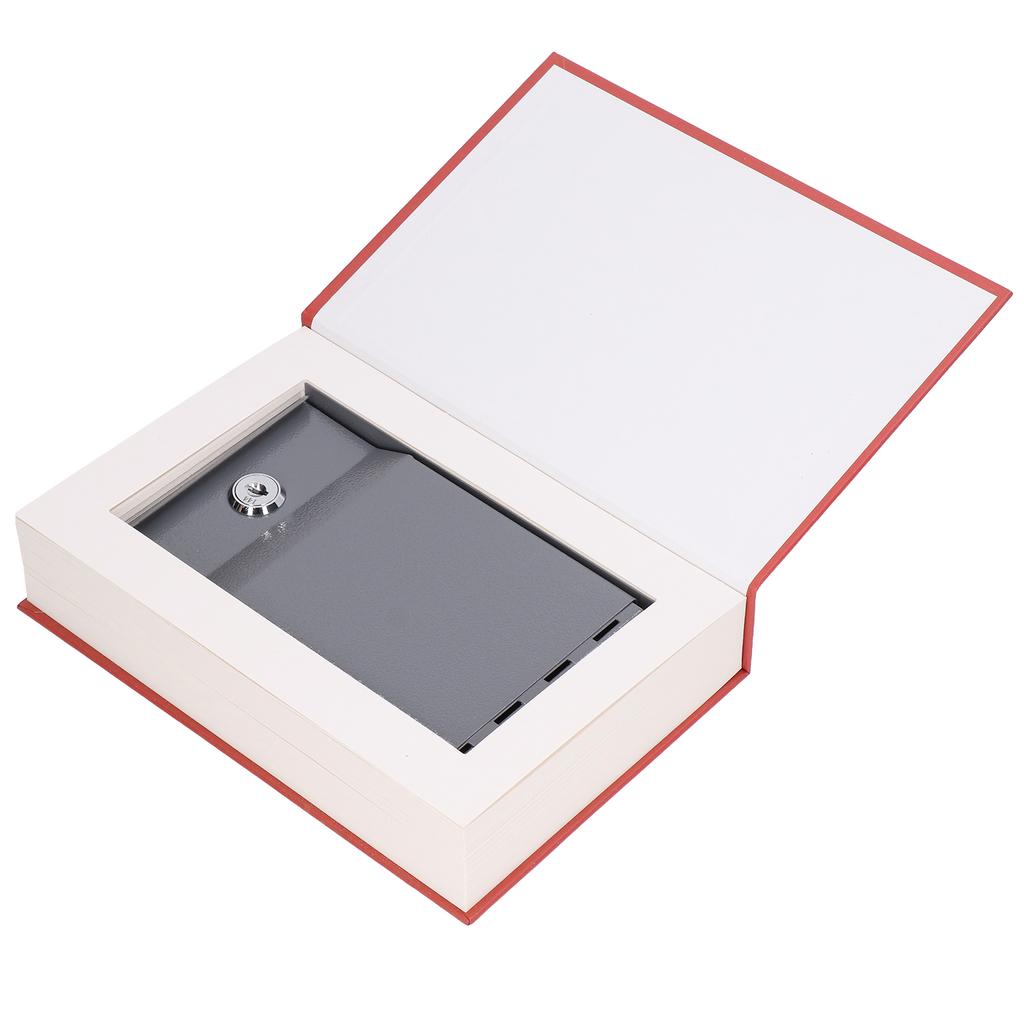 Diversion Book Safe Metal Lifelike Book Money Coin Box with Key Lock for Jewelry Cash Credit Cards