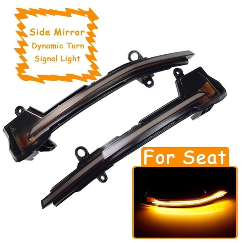 2X LED Dynamic Scroll Turn Signal Light For Seat 5D Cupra Ateca Tarraco 2016- FR Xcellence Side Mirror Flashing Blinker Lamp