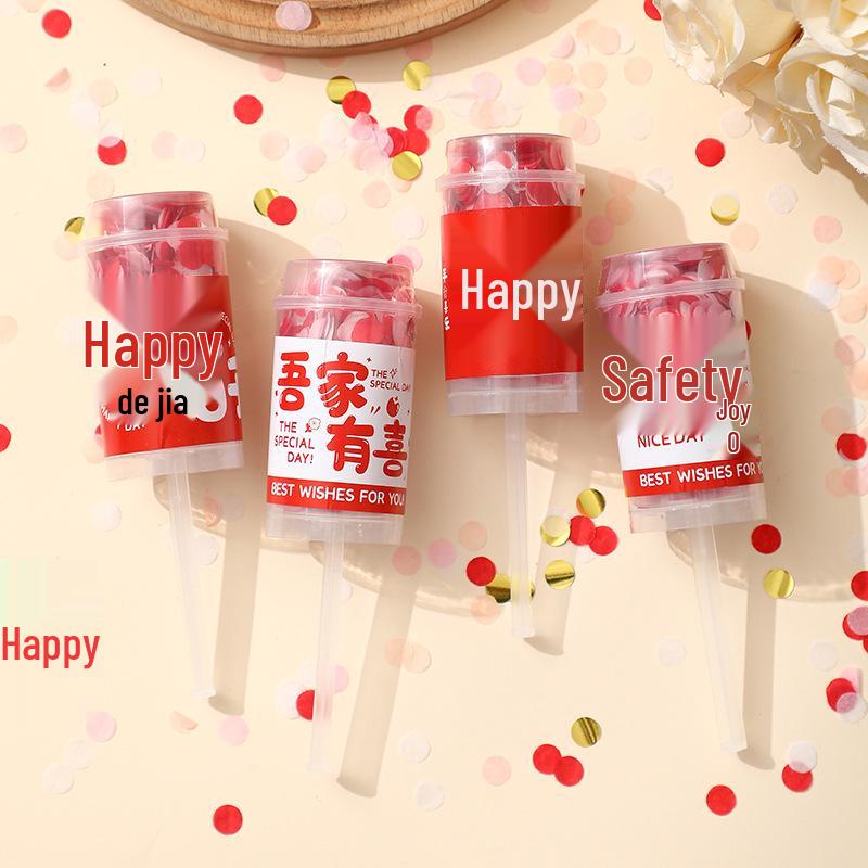 Automatic Wedding Confetti Popper Stick – Perfect for Engagement Photos and Celebrations