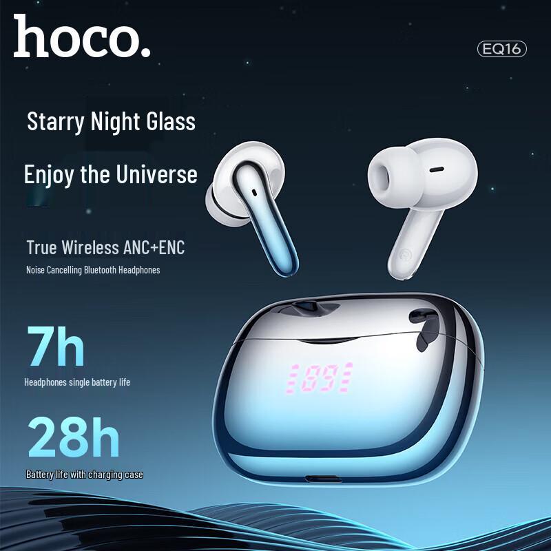 

HOCO EQ16 Прозорі бездротові навушники з ANC+ENC