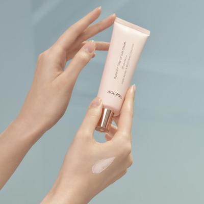 Crema solare Glow Fit Tone Up di AGE20 da 50 ml, idratante, cosmetici coreani, Kbeauty, campione