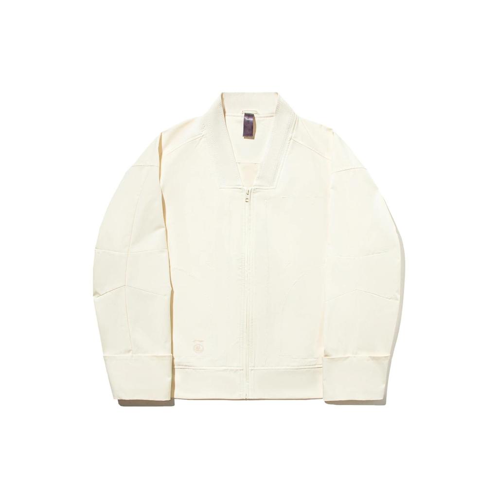 Li Ning X Jackie Chan Collaboration Kung Fu Series Solid Color Loose Fit Baseball Collar Jacket Men Jacket Paper-White AFDT573-2