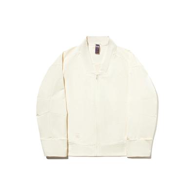 Li Ning X Jackie Chan Collaboration Kung Fu Series Solid Color Loose Fit Baseball Collar Jacket Men Jacket Paper-White AFDT573-2