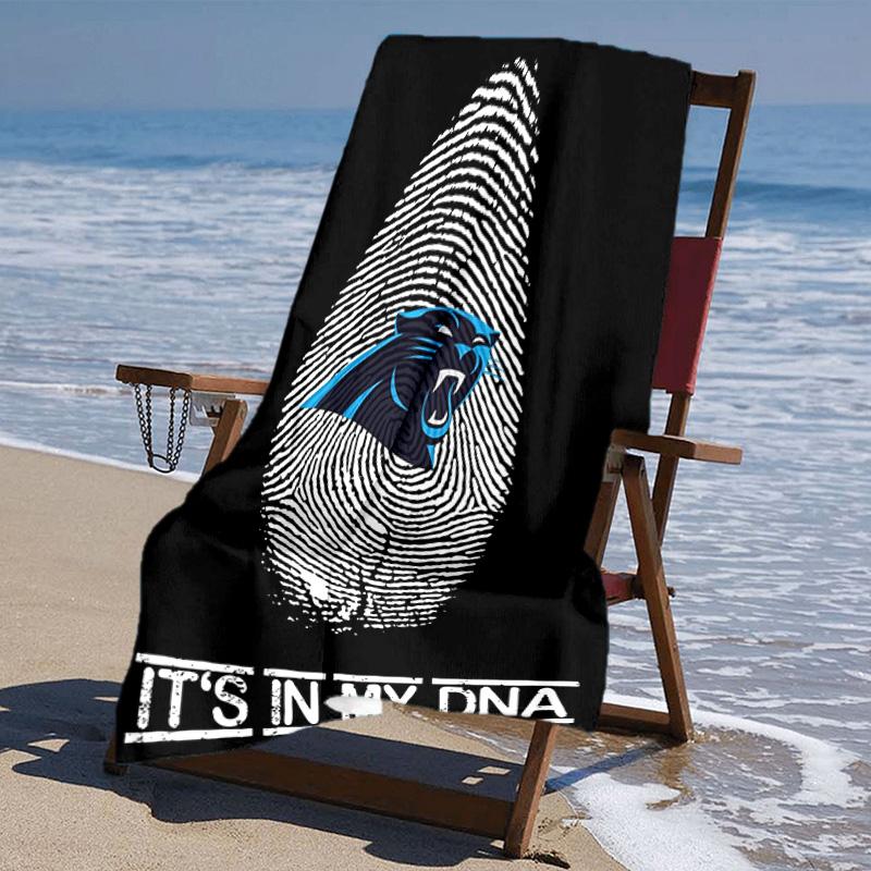 Proof Beach Towel with Carolina Panthers Pattern - Soft,absorbent,quick-drying,machine Washable - Perfect for Swimming,camping,bathing