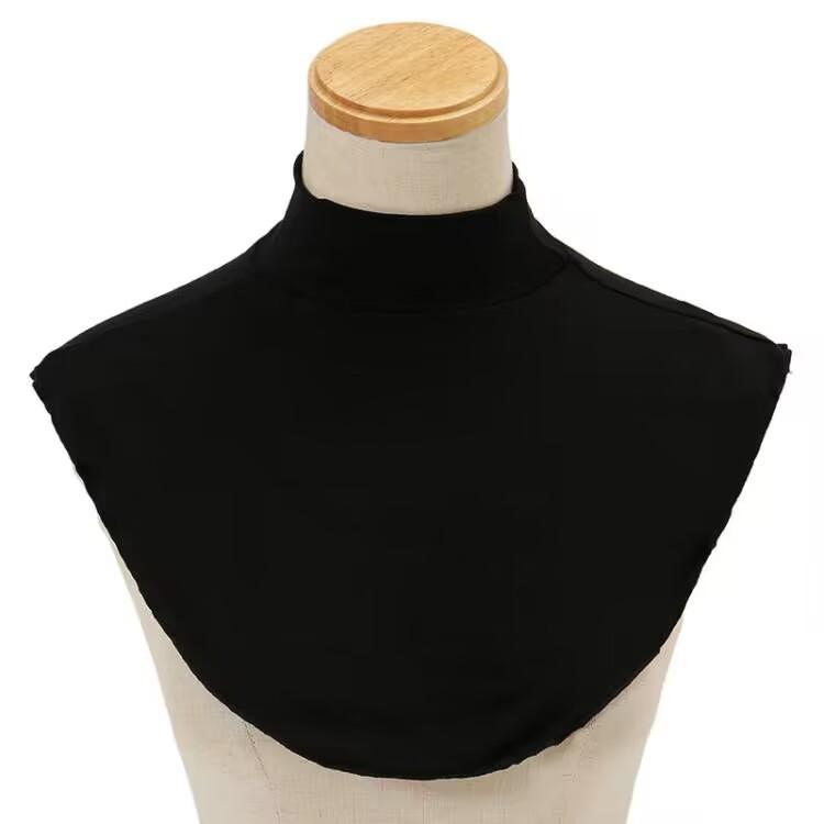 Muslim Hijab Neck Cover Fake Collar Turtleneck Neck for Women False Shirts Collar Cotton Jersey Plain Modal Turtleneck