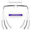 High Definition Anti Blue Light Presbyopia Glasses Ultra Light Square Men's Glasses Large Frame Double Beam Reading Glasses