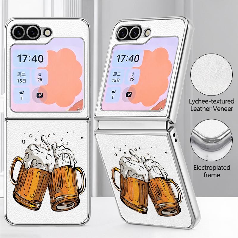 Bunte Knöpfe Blöcke Print Hülle Für Samsung Galaxy Z FLIP 7 FE 6 5 Beschichtete PC+PU Leder Hybrid Faltabdeckung Für Samsung Z Flip7 Flip6 Flip5