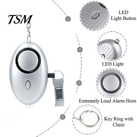 Security Alarm Mini Portable Self Defense 130dB Personal Loud Sound SOS Emergency for Women Safety