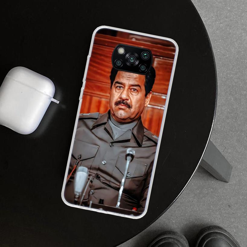 Etui Fashion Saddam Hussein Iraq Arabic Phone Case Cover for Xiaomi Poco X6 X5 X7 Pro F7 Ultra Redmi 15C 15 13C 13 12C 12 10C 10