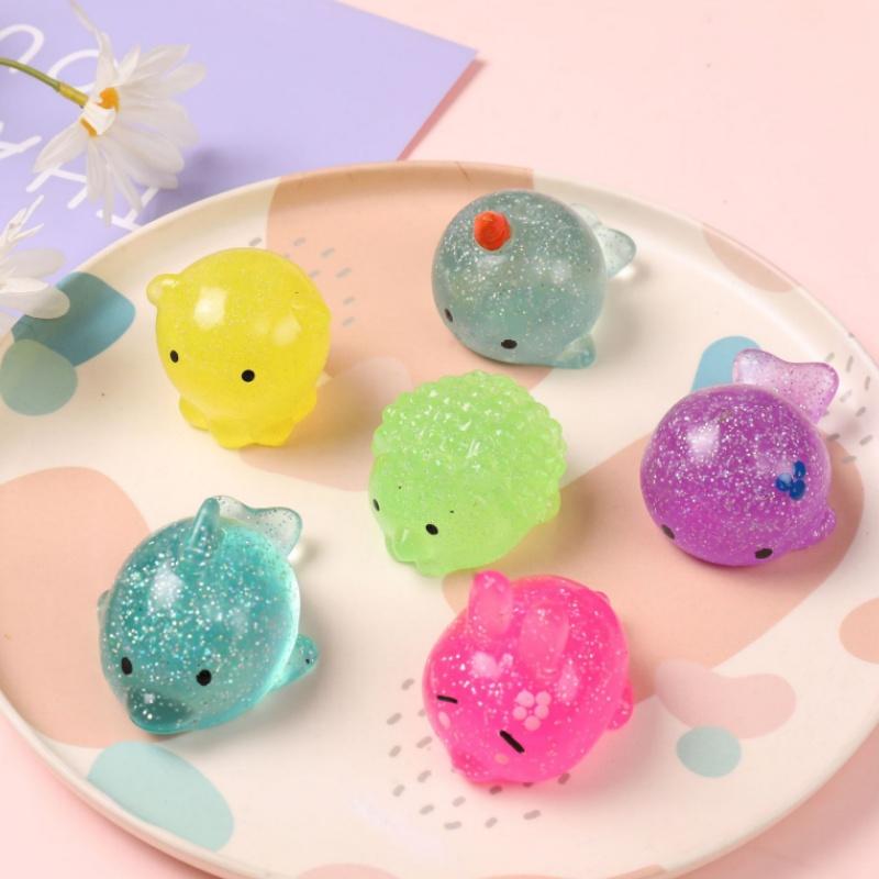 Kawaii Animal Soft Cute Fun Sensoriale Antistress Squeeze Toys Spugnoso Mochi Fidget Toys Appiccicoso Antistress Palla per Bambini