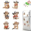 6Pcs Special Shape Diamond Painting Fridge Magnet White Fox Fridge Stickers Diamond Art Fridge Magnet for DIY Crafts Party Gift